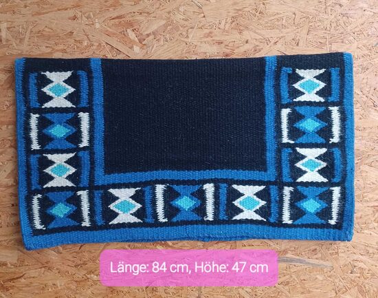 31. Showblanket blau/schwarz/weiß/türkis